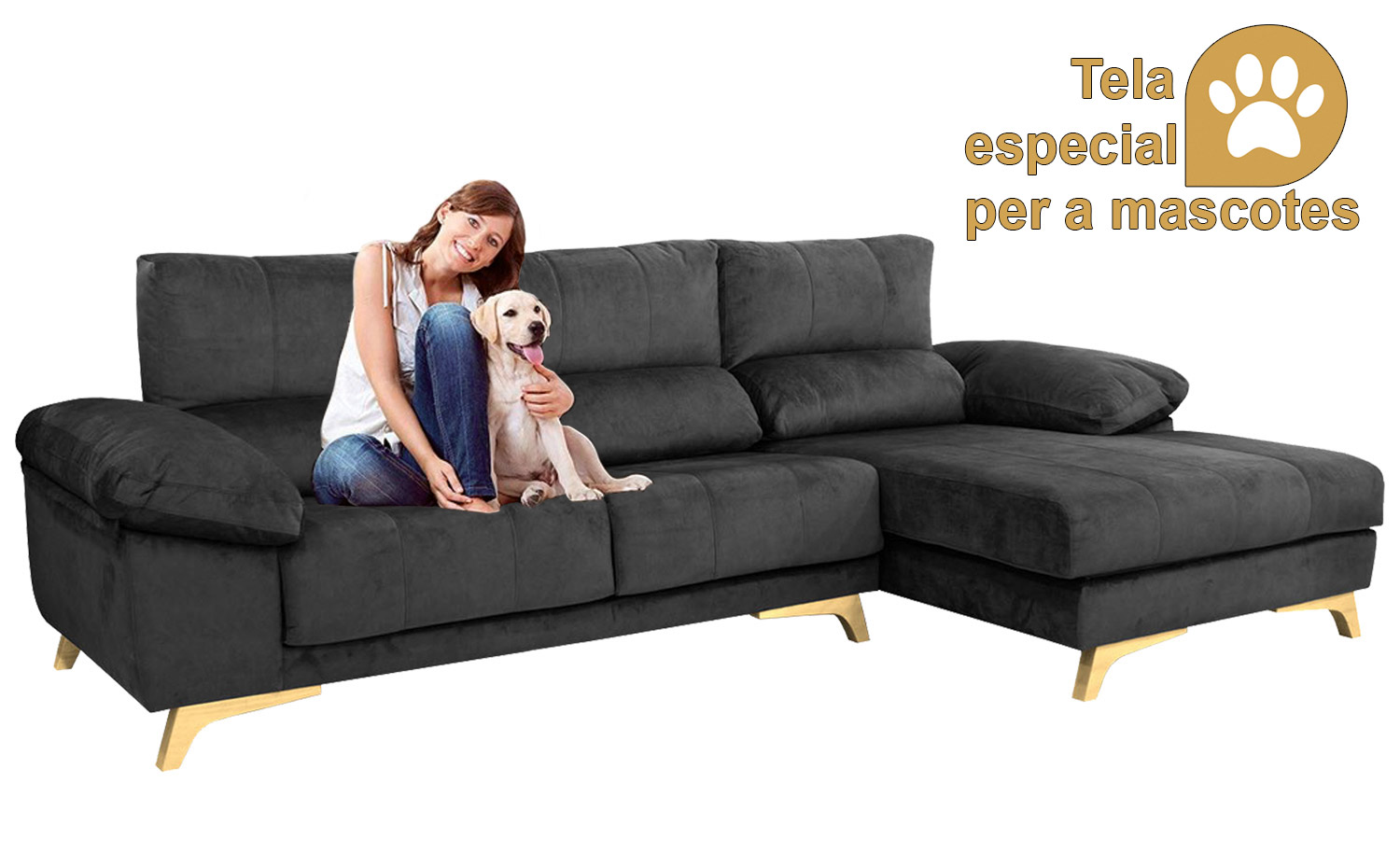 sofa chaiselongue extraible